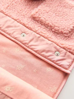Roze - Fleece met drukknoopsluiting (3mnd-7jr)