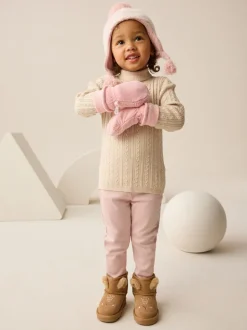 Roze - Fleece wanten (3mnd -6jr)