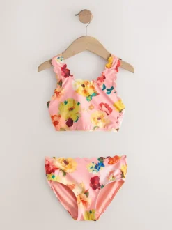 Roze - Floral Scallop Bikini (3-16yrs)