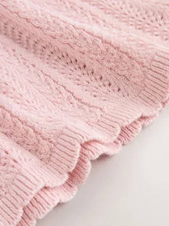 Roze - Gebreide babyjurk (0mnd-2jr)