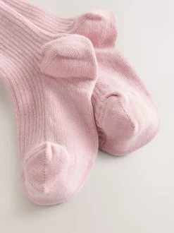 Roze - Geribbelde maillot met hoog katoengehalte
