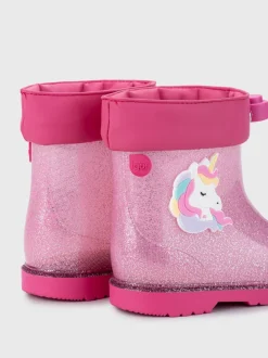 Roze - Igor Glitter Unicorn Ankle Wellies