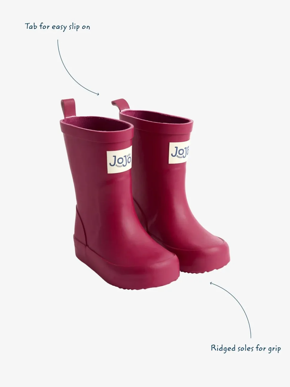 Roze - JoJo Maman Bébé Plain Wellies