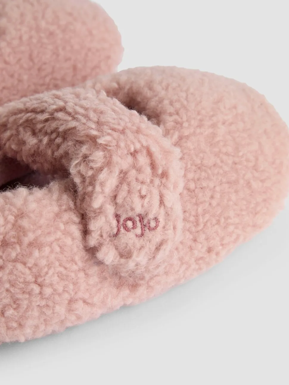 Roze - JoJo Maman Bébé Velvet Bow Ballet Pump Slippers