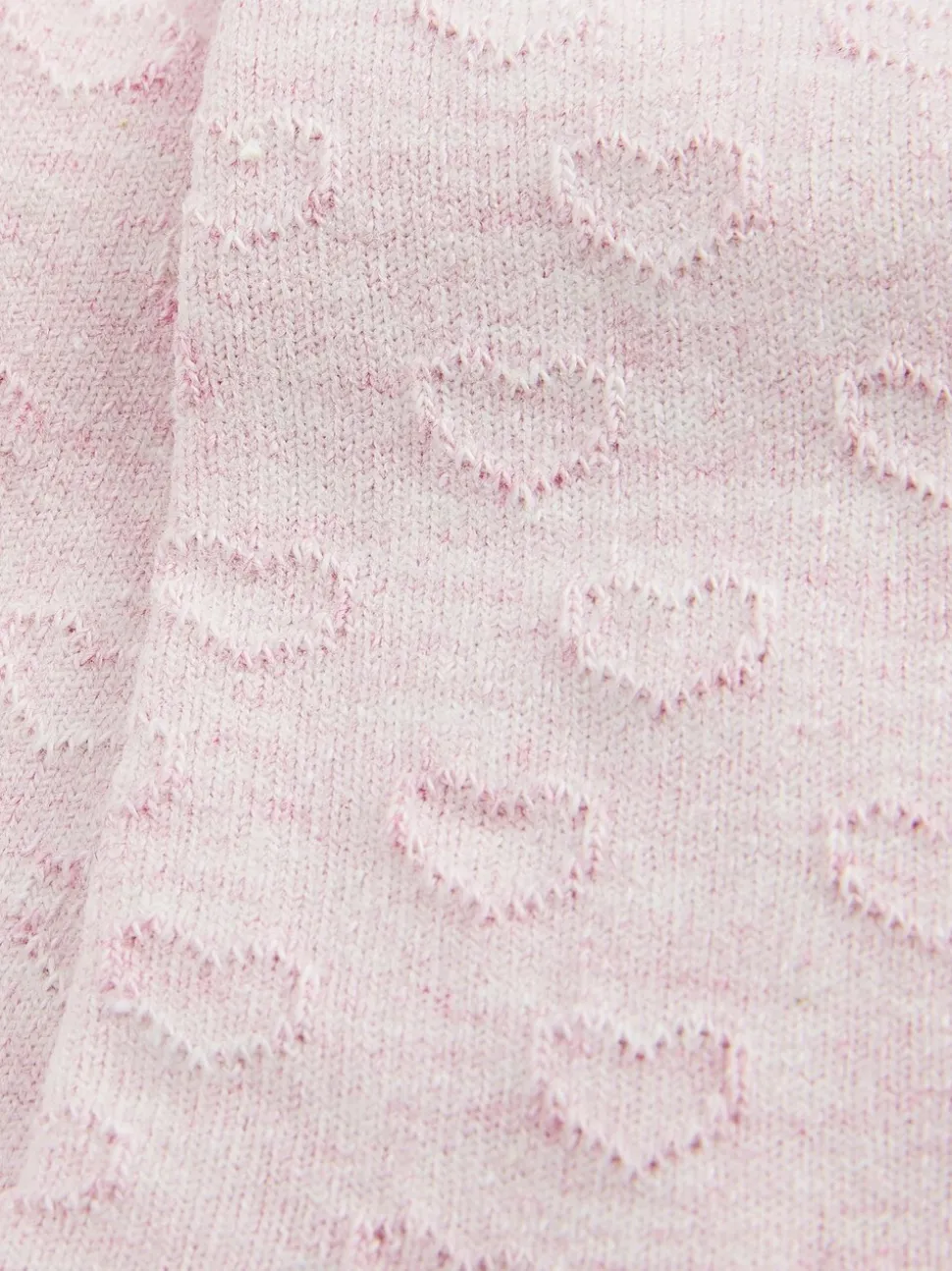 Roze - Katoenrijke maillots met hartjes en textuur