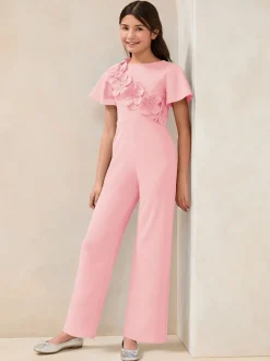 Roze - Lipsy 3D Corsage Jumpsuit (5-16jaar)