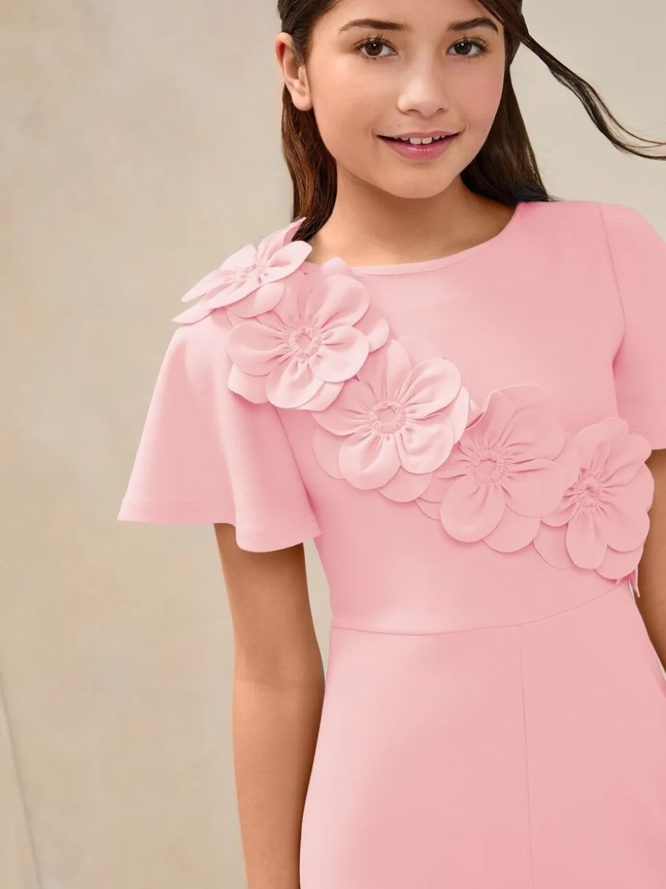 Roze - Lipsy 3D Corsage Jumpsuit (5-16jaar)