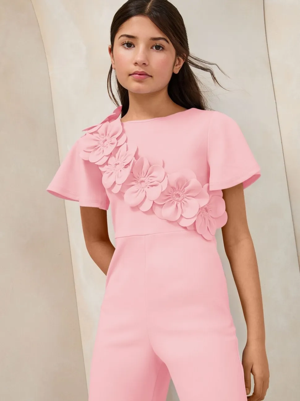 Roze - Lipsy 3D Corsage Jumpsuit (5-16jaar)