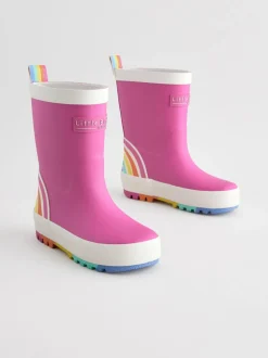 Roze - Little Bird by Jools Oliver regenlaarzen met regenboog