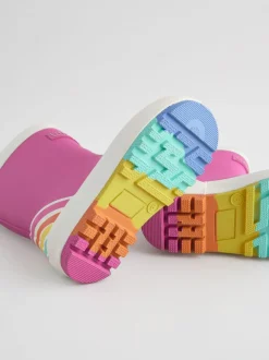 Roze - Little Bird by Jools Oliver regenlaarzen met regenboog