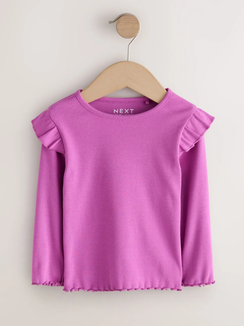 Roze - Long Sleeve Ribbed Frill Top (3mths-7yrs)