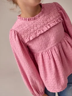 Roze - Long Sleeve Ruffle Blouse (3-16yrs)