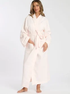 Roze - Loungeable Waffle 100% Cotton Robe