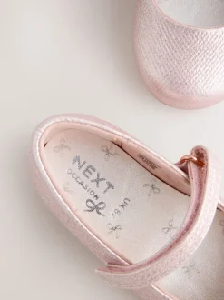 Roze - Mary Jane gelegenheidsschoenen met klittenbandsluiting