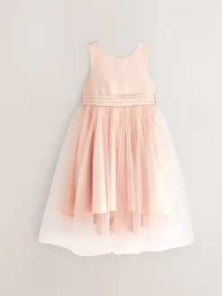Roze - Meisjesjurk met string (3 mnd-16 jr)