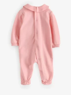 Roze - Moschino Baby Logo Sleepsuit, Hat & Bib Giftset With Giftbox