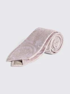 Roze - MOSS Bruiloft Paisley Stropdas