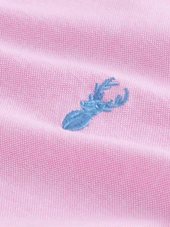 Roze - Normale Pasvorm - Oxford-overhemd met korte mouwen