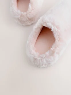 Roze - Pantoffels met imitatiebont