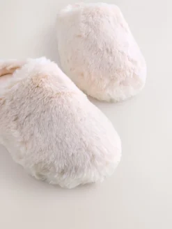 Roze - Pantoffels met imitatiebont