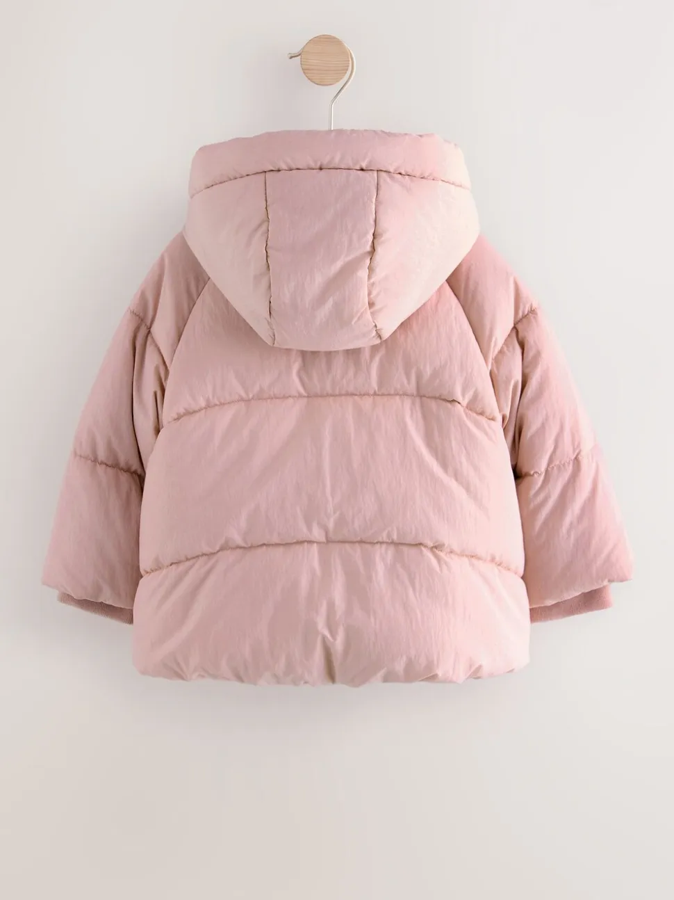 Roze - Regenbestendige gewatteerde jas met imitatiebontvoering (3mnd-7jr)