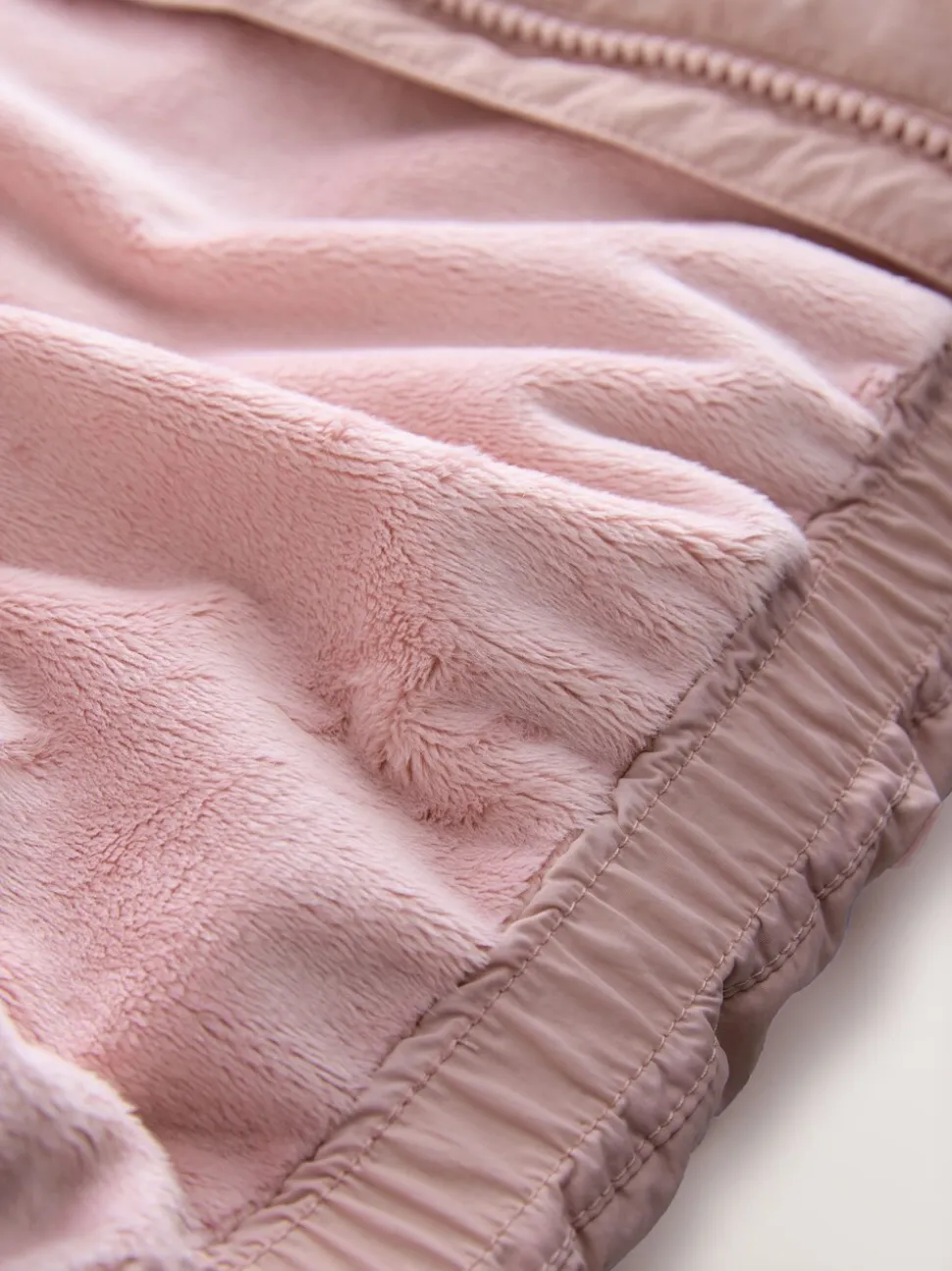 Roze - Regenbestendige gewatteerde jas met imitatiebontvoering (3mnd-7jr)
