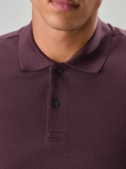 Roze - Regular Fit Textured Smart Polo Shirt