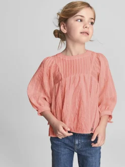 Roze - Reiss Elle Jr. Blouse met ladder en belangen