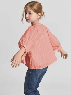 Roze - Reiss Elle Jr. Blouse met ladder en belangen