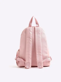 Roze - River Island Heart Lock Pocket Backpack