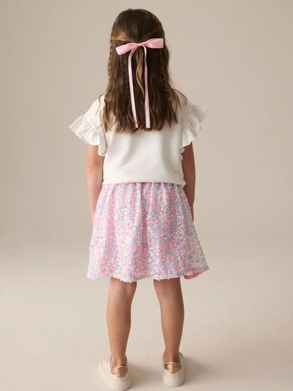 Roze - Rok met lovertjes (3-16 jr)