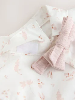 Roze - Set met gilet, overhemd, korte broek & stropdas (3mnd-9jr)