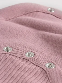 Roze - Set van 5 babyrompertjes met lange mouwen