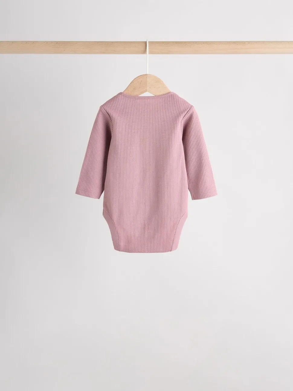 Roze - Set van 5 babyrompertjes met lange mouwen