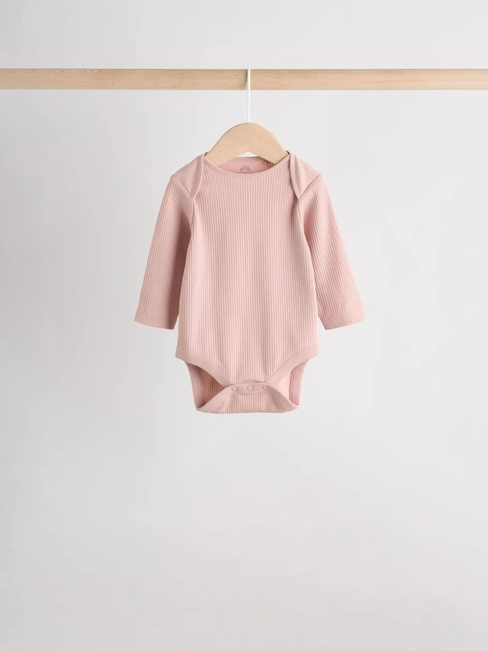 Roze - Set van 5 babyrompertjes met lange mouwen