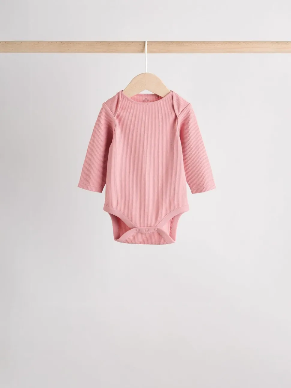 Roze - Set van 5 babyrompertjes met lange mouwen