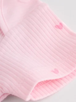 Roze - Set van 5 babyrompertjes met korte mouwen