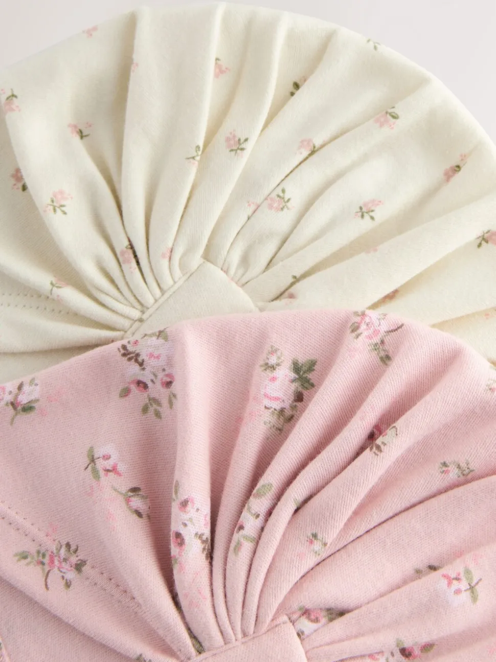 Roze - Set van 2 babyturbanen (0-18mnd)