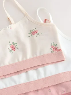 Roze - Set van 3 crop tops (5-16 jr)