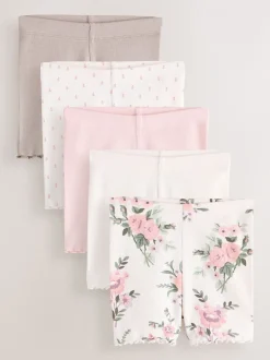 Roze - Set van 5 fietsshorts (3 mnd-7 jr)
