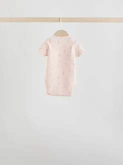 Roze - Short Sleeve Baby Bodysuit