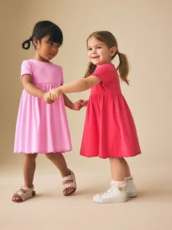 Roze - Short Sleeve Ribbed Dresses 2 Pack (3mths-7yrs)