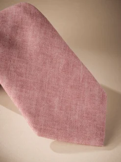 Roze - Signature Made In Italy Printed Melange Look Tie