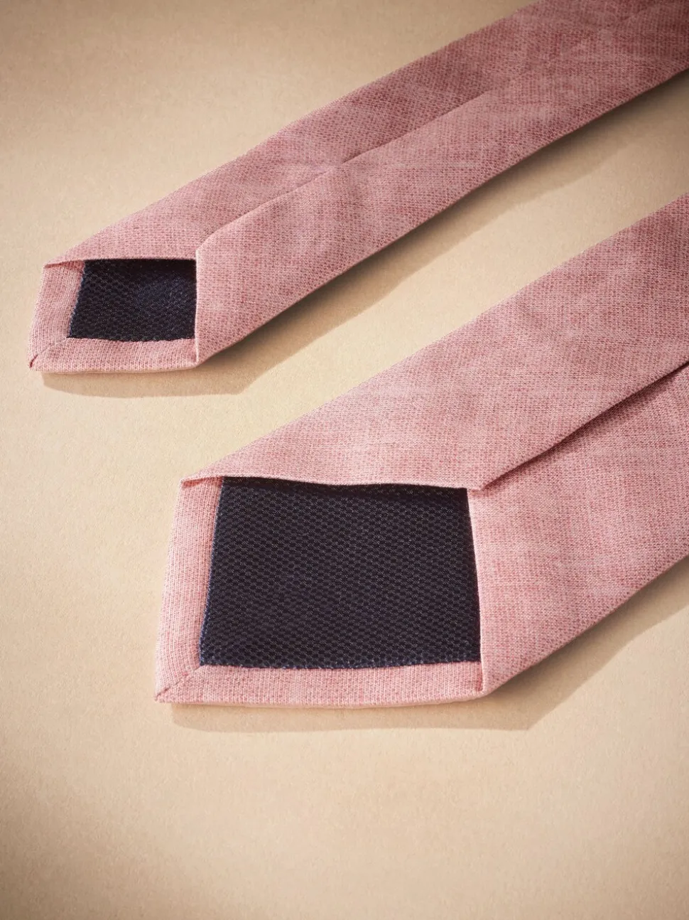 Roze - Signature Made In Italy Printed Melange Look Tie