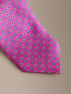 Roze - Signature Silk Italian Geometric Tie
