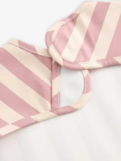 Roze - Slabbetje met mouwen voor spenen en voeden