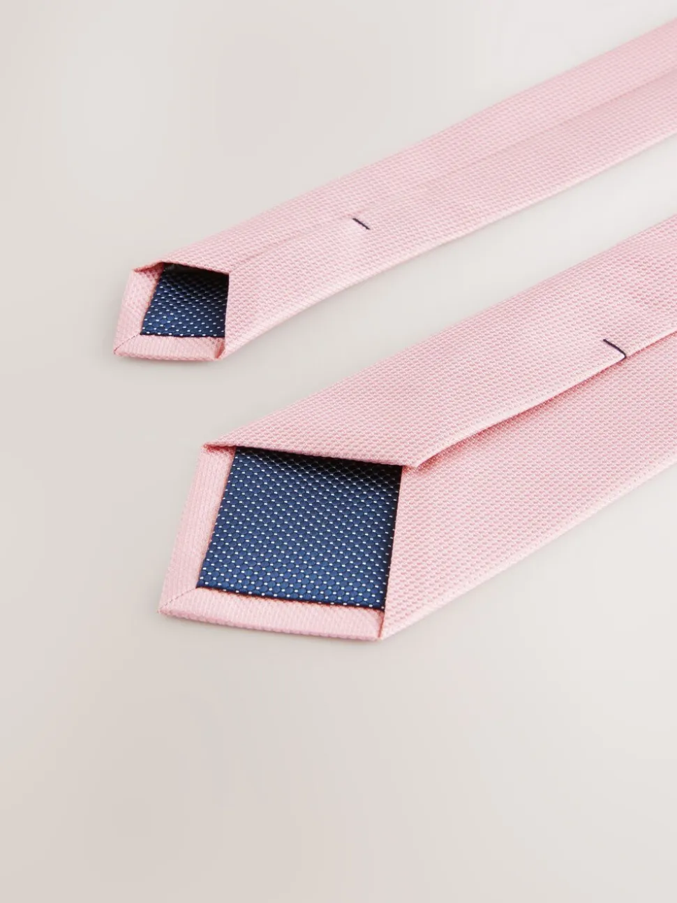 Roze - Smal - Stropdas met textuur