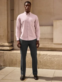 Roze - Soft Touch Oxford Long Sleeve Shirt