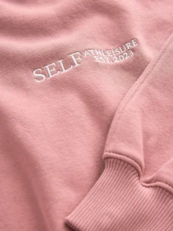 Roze - Sweatshirt met korte rits