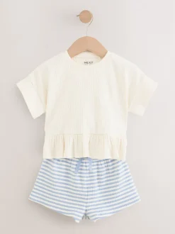 Roze - T-shirt en shorts verpakking van 2 stuks (3 mnd - 7 jr)